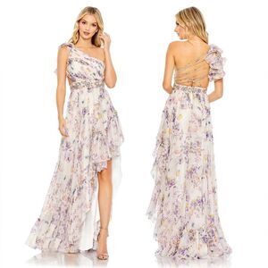 Mac Duggal | 67969 One Shoulder Asymmetrical High Low Gown Size 6 NWT